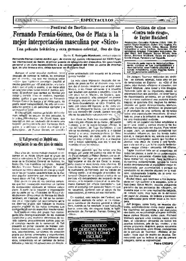 ABC MADRID 27-02-1985 página 71