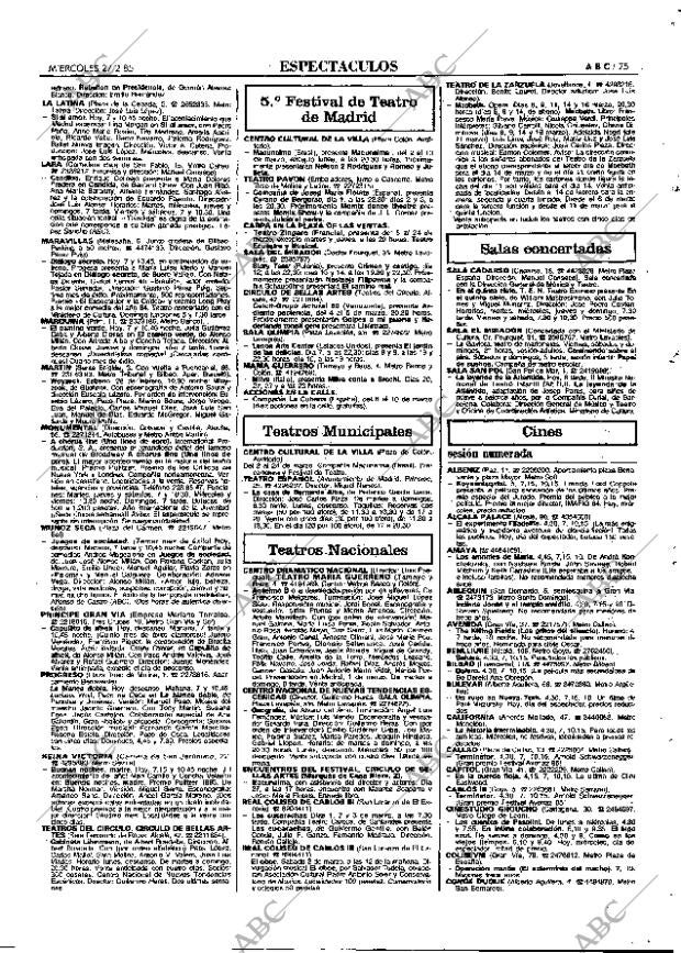 ABC MADRID 27-02-1985 página 75