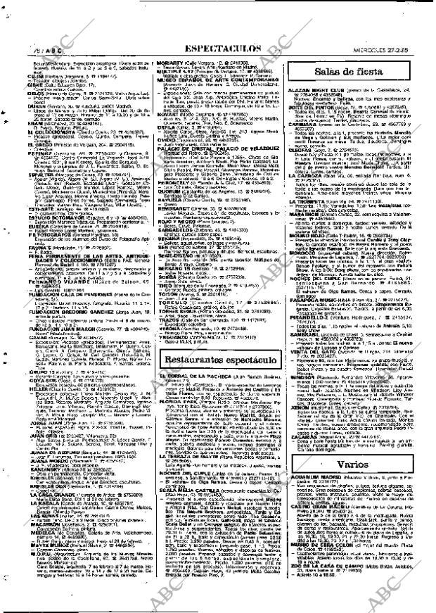 ABC MADRID 27-02-1985 página 78
