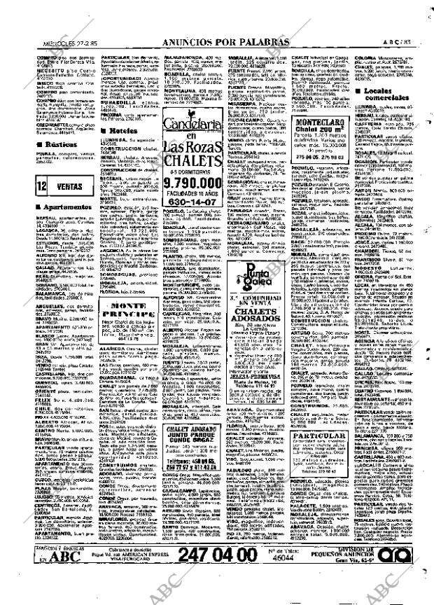 ABC MADRID 27-02-1985 página 83