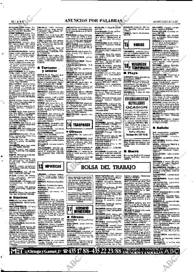 ABC MADRID 27-02-1985 página 86