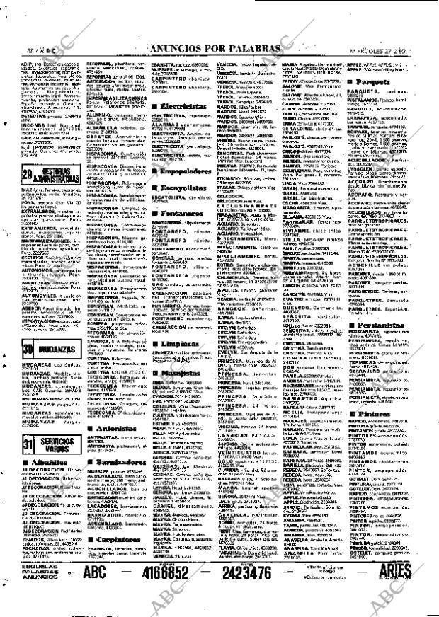 ABC MADRID 27-02-1985 página 88