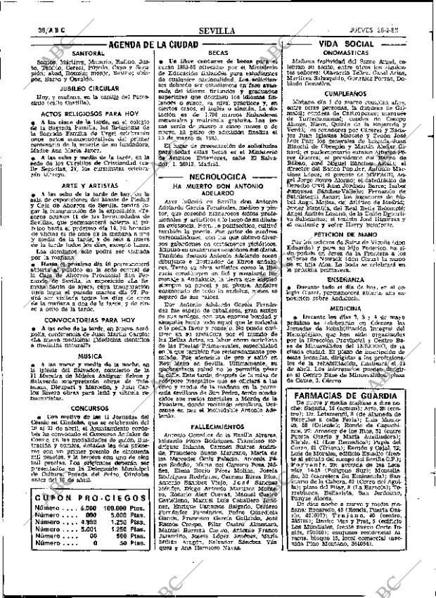 ABC SEVILLA 28-02-1985 página 38