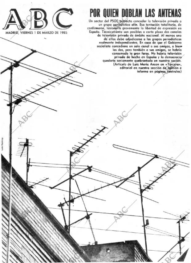 ABC MADRID 01-03-1985 página 1