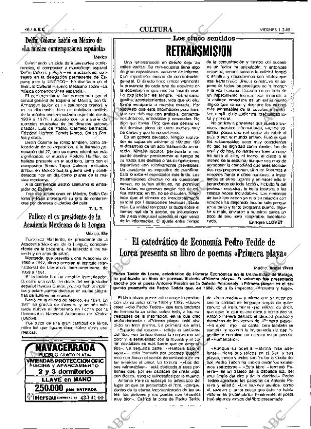 ABC MADRID 01-03-1985 página 46