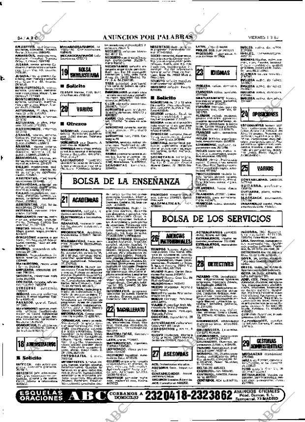 ABC MADRID 01-03-1985 página 84