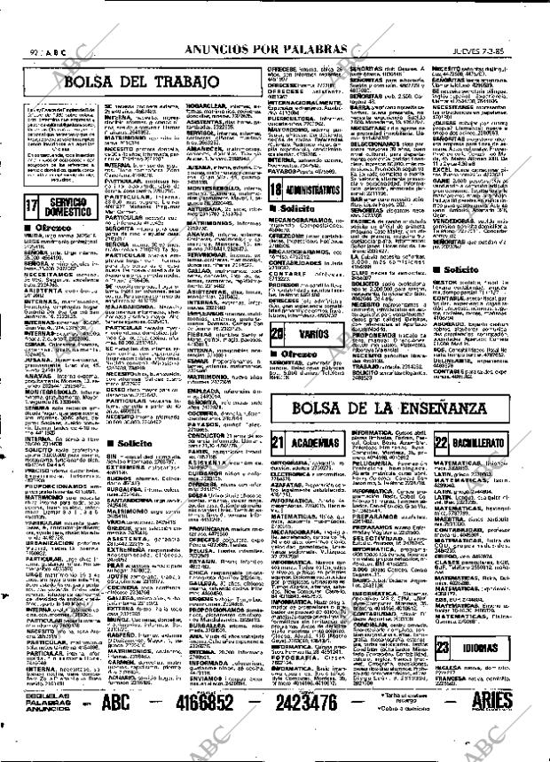 ABC MADRID 07-03-1985 página 92