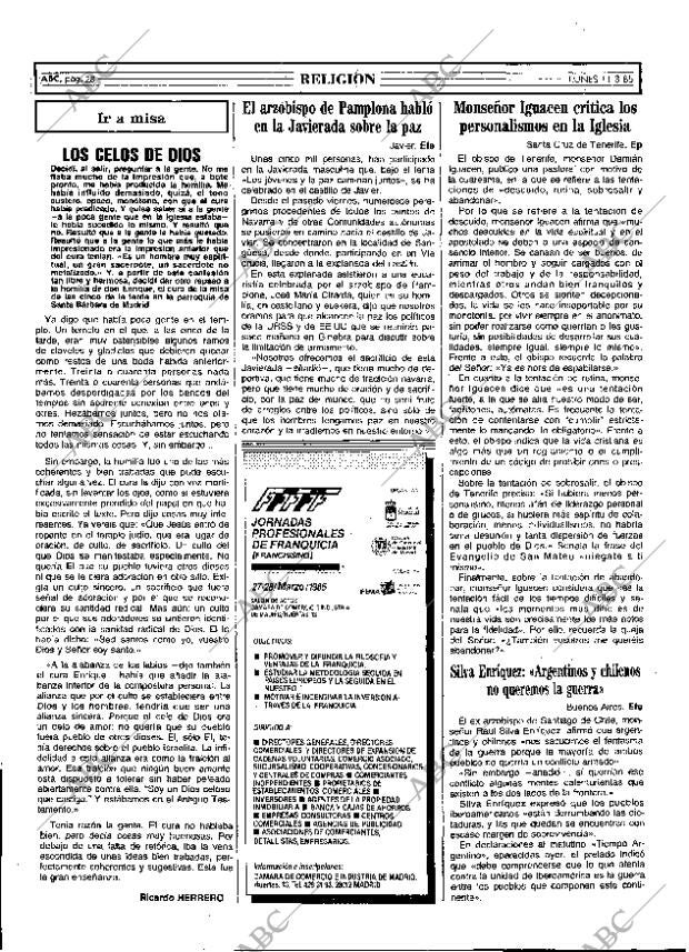 ABC MADRID 11-03-1985 página 28