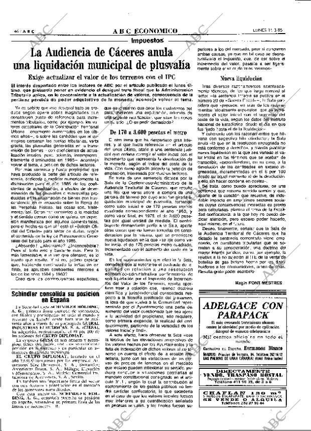 ABC MADRID 11-03-1985 página 46