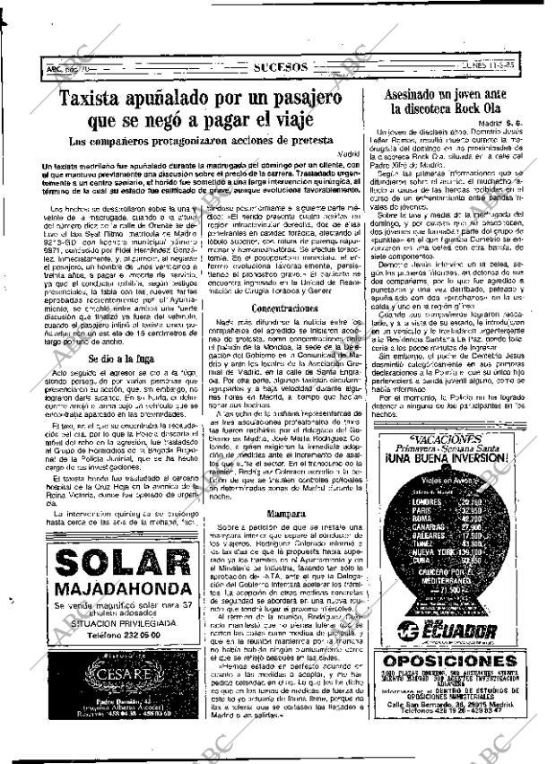 ABC MADRID 11-03-1985 página 70