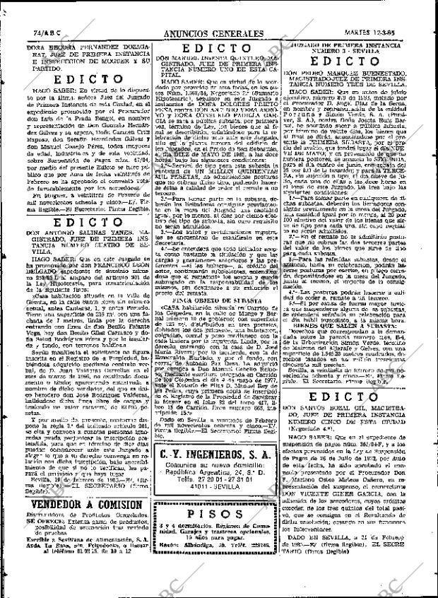 ABC SEVILLA 12-03-1985 página 72