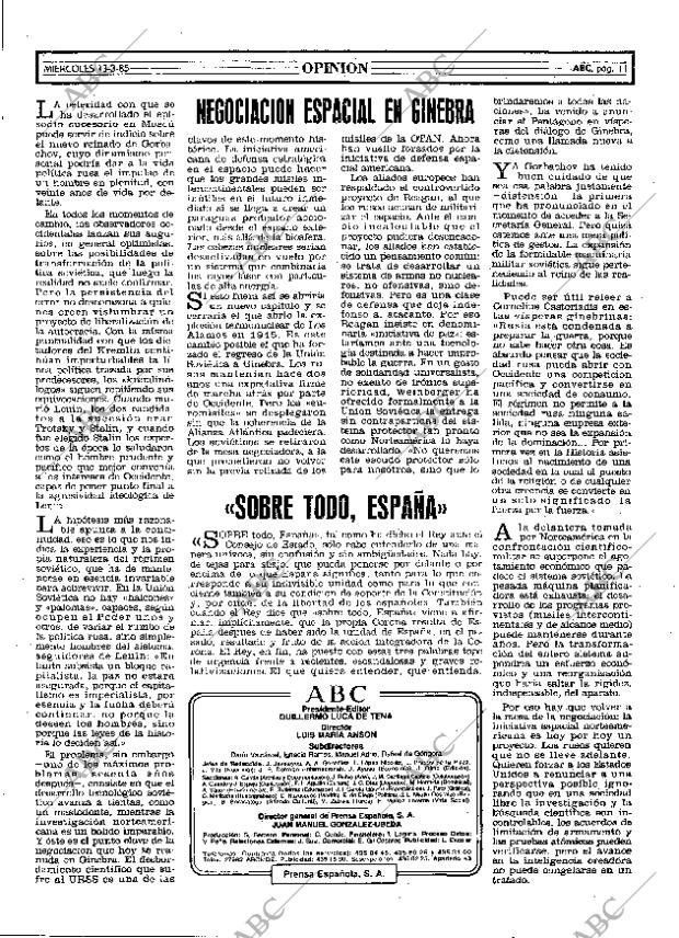 ABC MADRID 13-03-1985 página 11