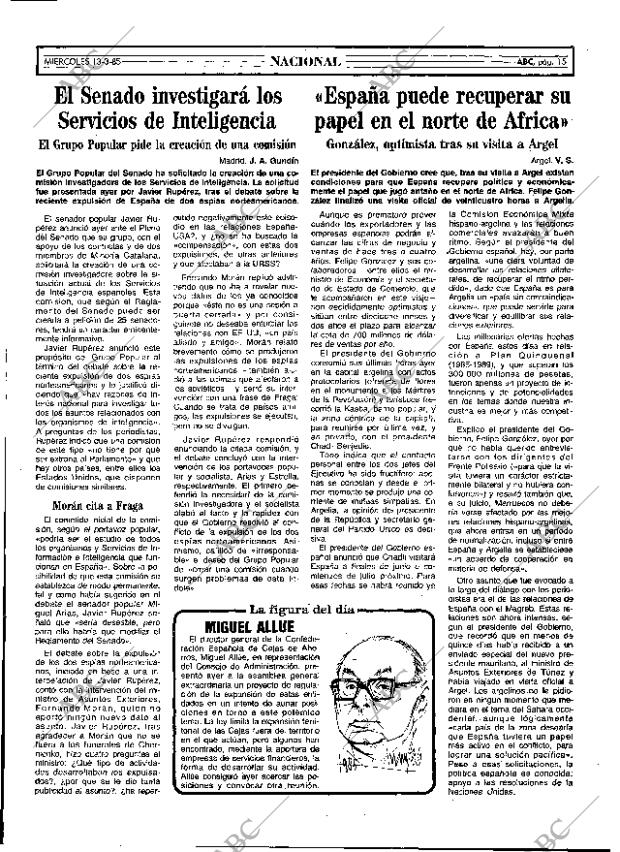 ABC MADRID 13-03-1985 página 15