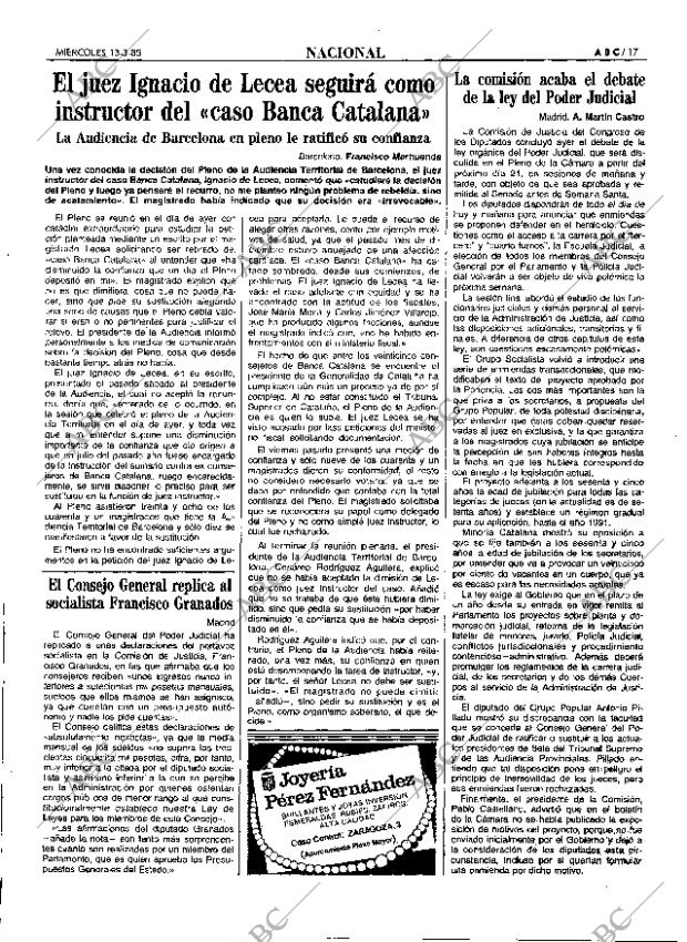 ABC MADRID 13-03-1985 página 17