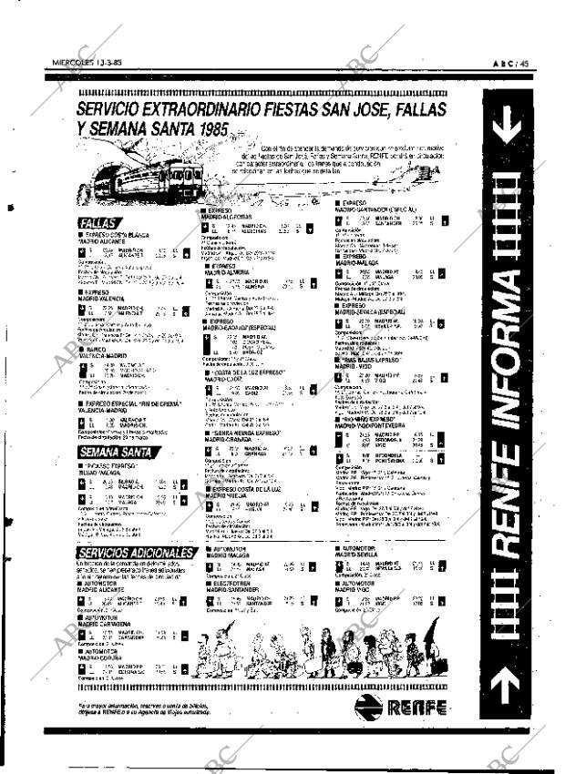 ABC MADRID 13-03-1985 página 45