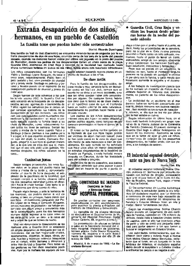 ABC MADRID 13-03-1985 página 48