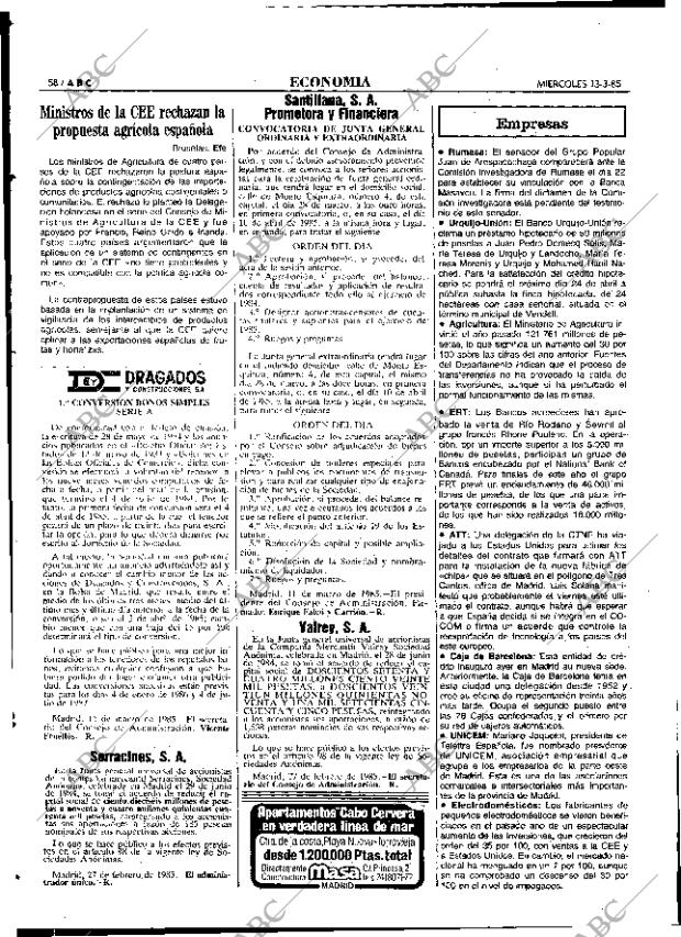 ABC MADRID 13-03-1985 página 58