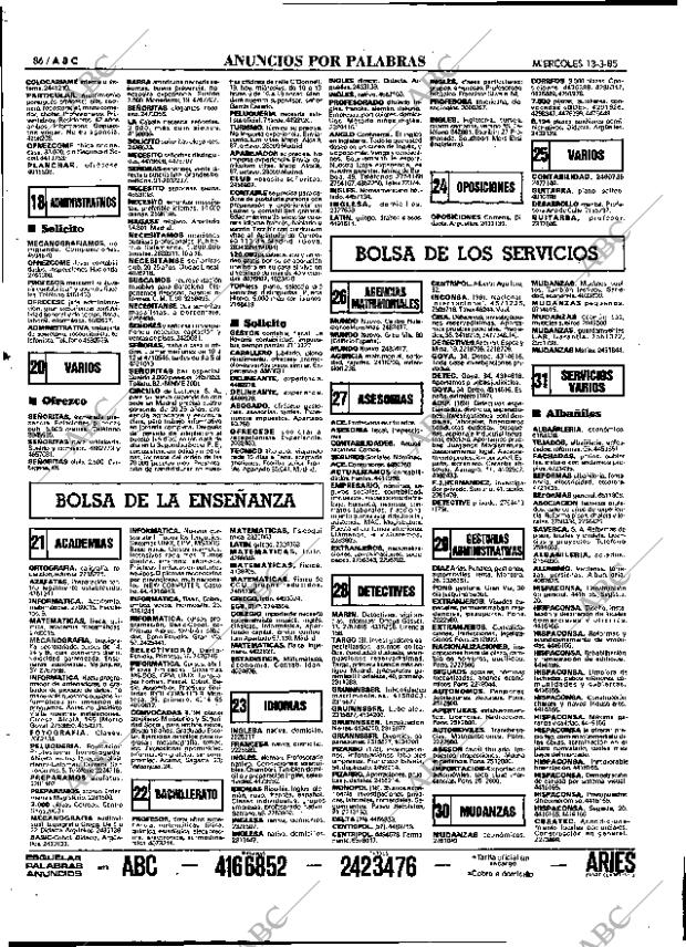 ABC MADRID 13-03-1985 página 86