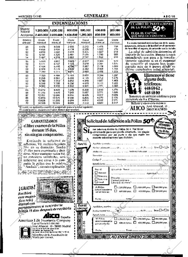 ABC MADRID 13-03-1985 página 93