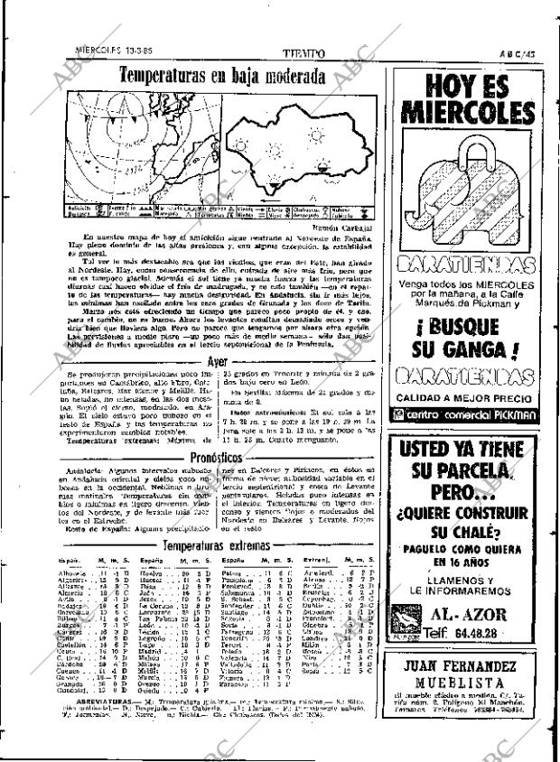 ABC SEVILLA 13-03-1985 página 45