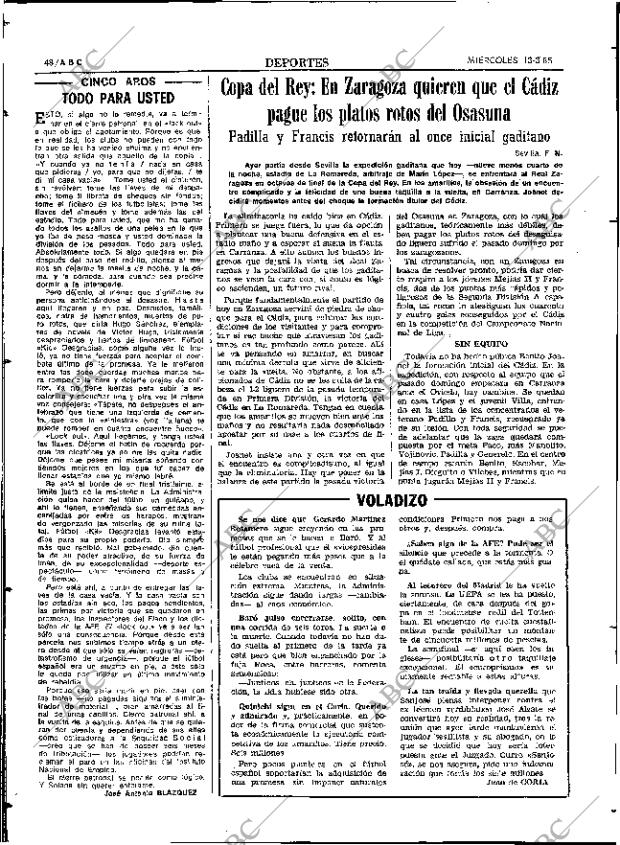 ABC SEVILLA 13-03-1985 página 48