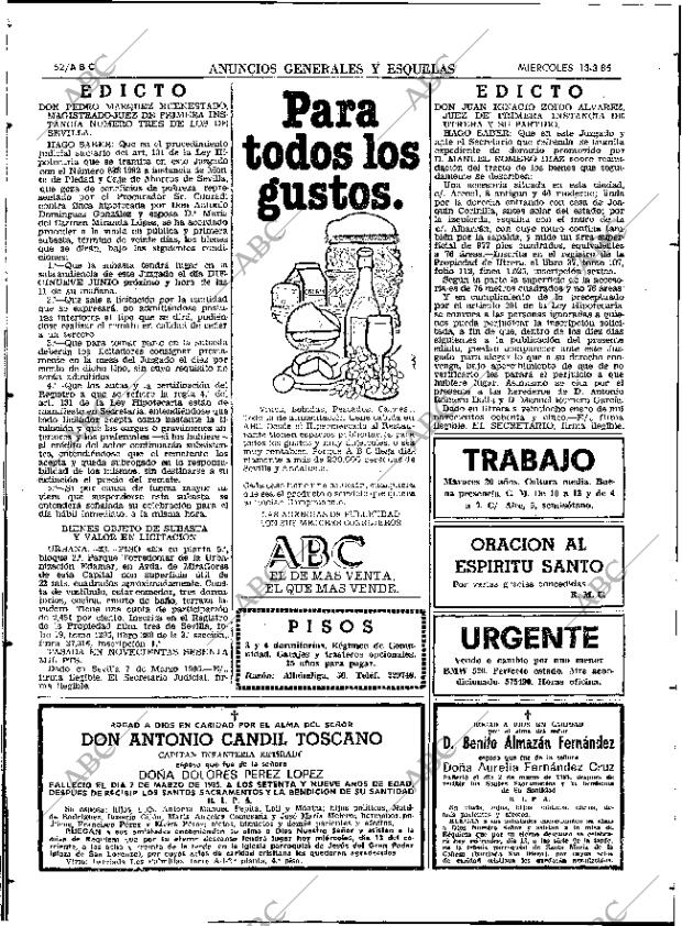 ABC SEVILLA 13-03-1985 página 62