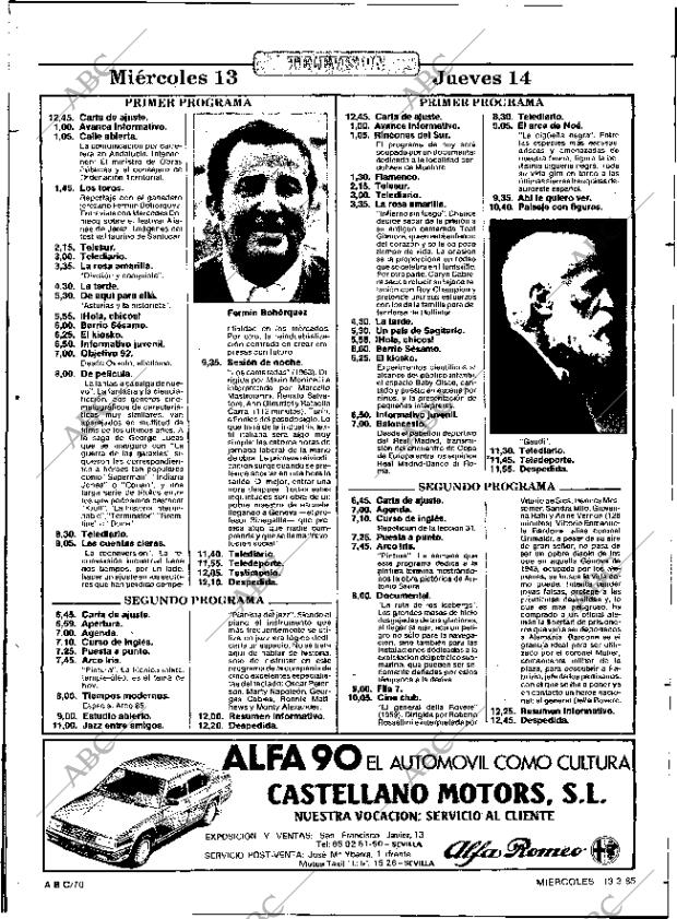 ABC SEVILLA 13-03-1985 página 70