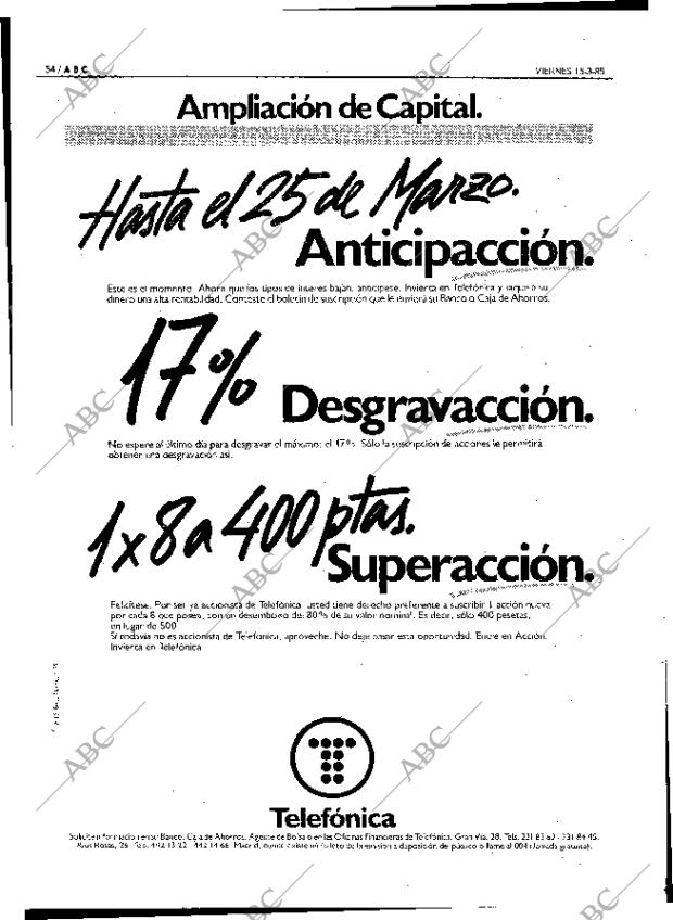 ABC MADRID 15-03-1985 página 54