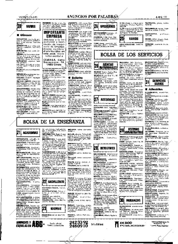 ABC MADRID 15-03-1985 página 97