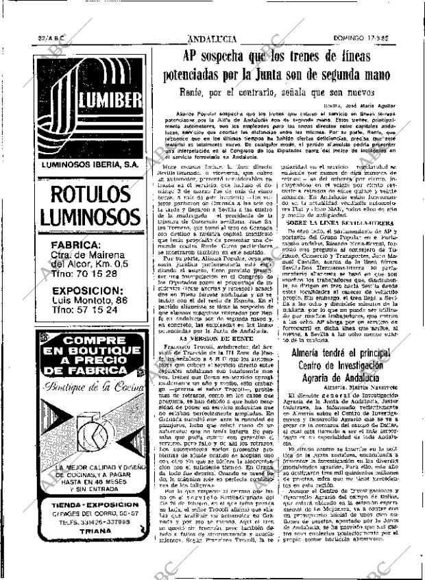 ABC SEVILLA 17-03-1985 página 32