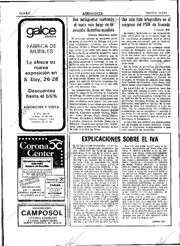 ABC SEVILLA 19-03-1985 página 40