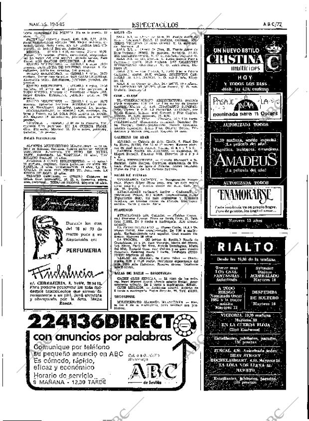 ABC SEVILLA 19-03-1985 página 77