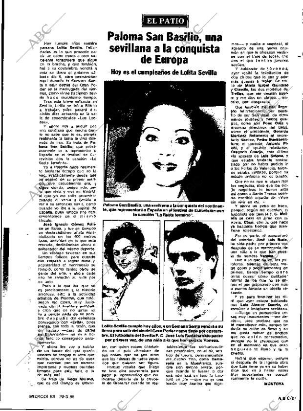 ABC SEVILLA 20-03-1985 página 81