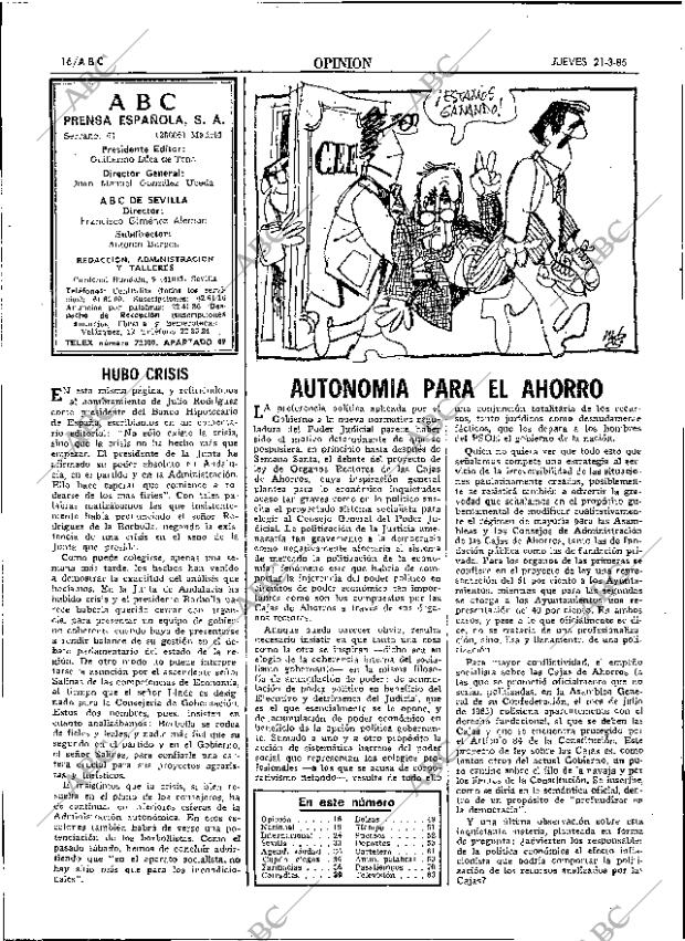 ABC SEVILLA 21-03-1985 página 16