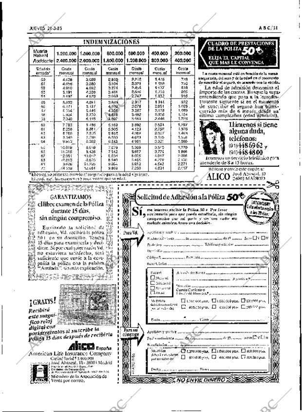 ABC SEVILLA 21-03-1985 página 31