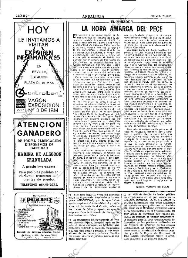ABC SEVILLA 21-03-1985 página 32