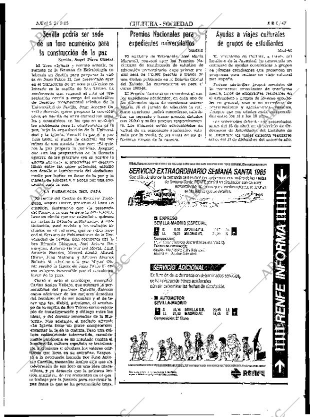 ABC SEVILLA 21-03-1985 página 47