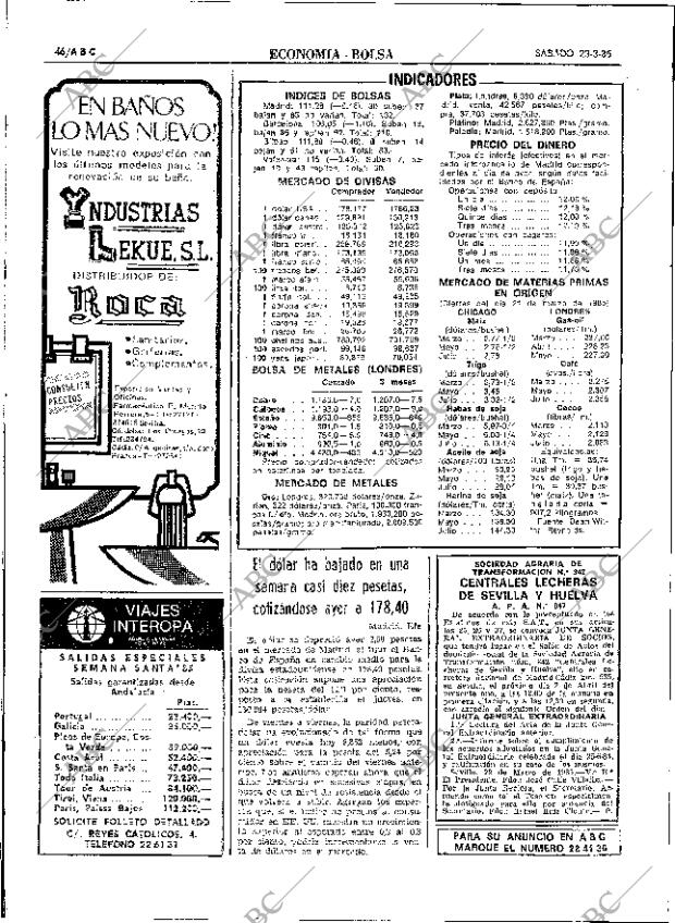 ABC SEVILLA 23-03-1985 página 46