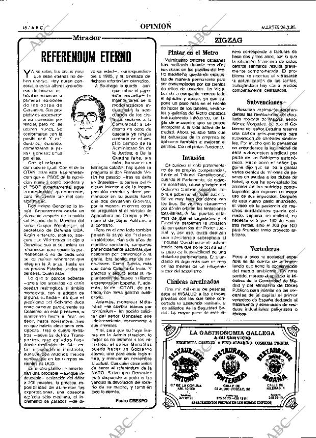ABC MADRID 26-03-1985 página 16