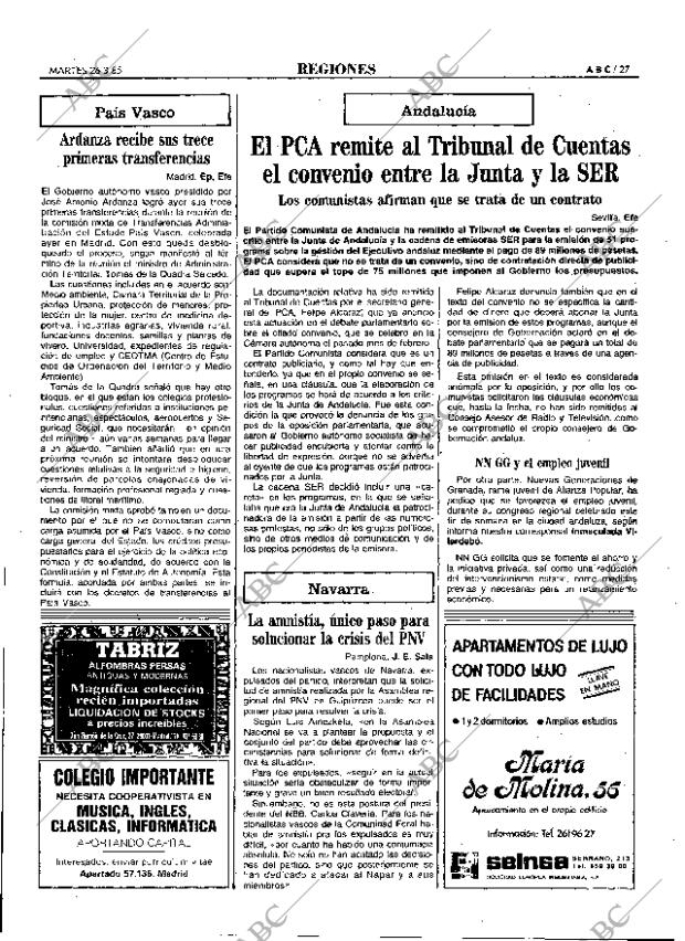 ABC MADRID 26-03-1985 página 27