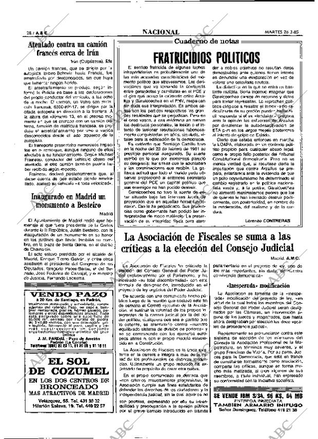 ABC MADRID 26-03-1985 página 28