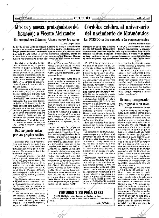 ABC MADRID 26-03-1985 página 47