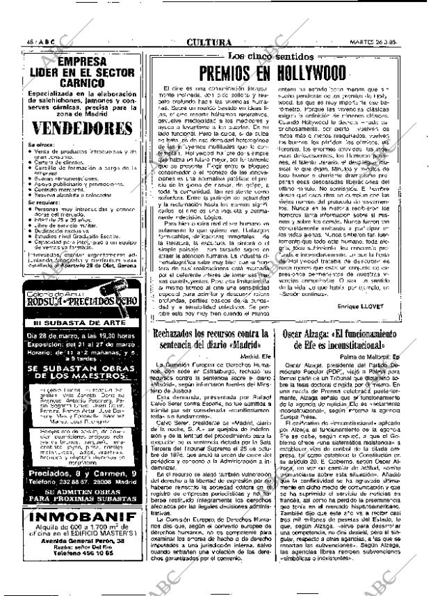 ABC MADRID 26-03-1985 página 48