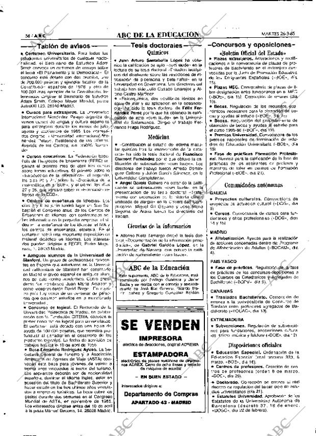 ABC MADRID 26-03-1985 página 56