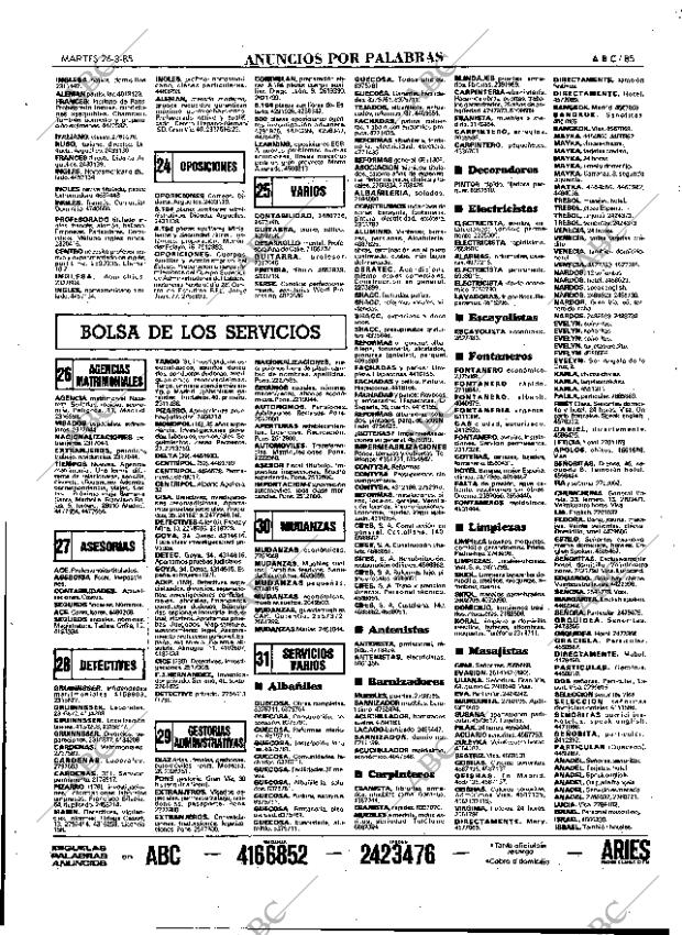 ABC MADRID 26-03-1985 página 85