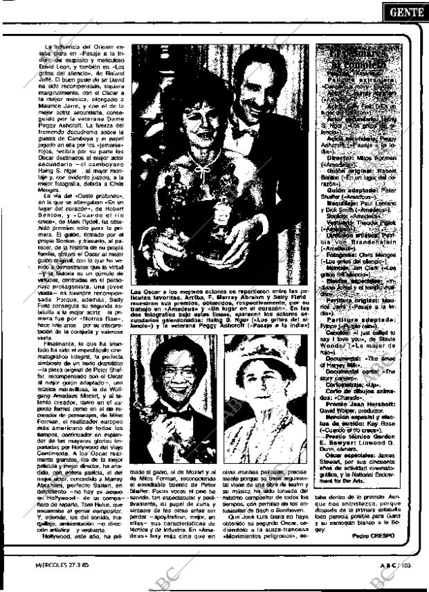 ABC MADRID 27-03-1985 página 103
