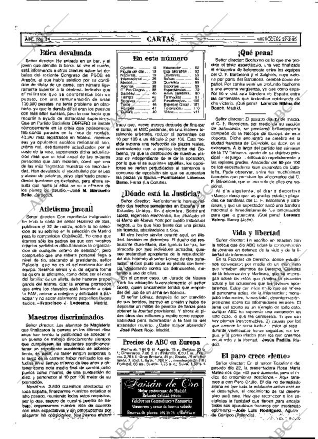 ABC MADRID 27-03-1985 página 14