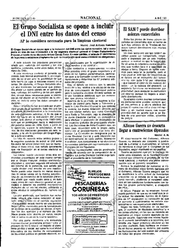 ABC MADRID 27-03-1985 página 23
