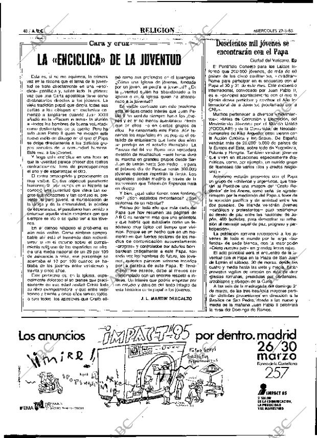 ABC MADRID 27-03-1985 página 48