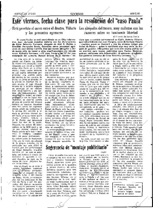 ABC SEVILLA 27-03-1985 página 43